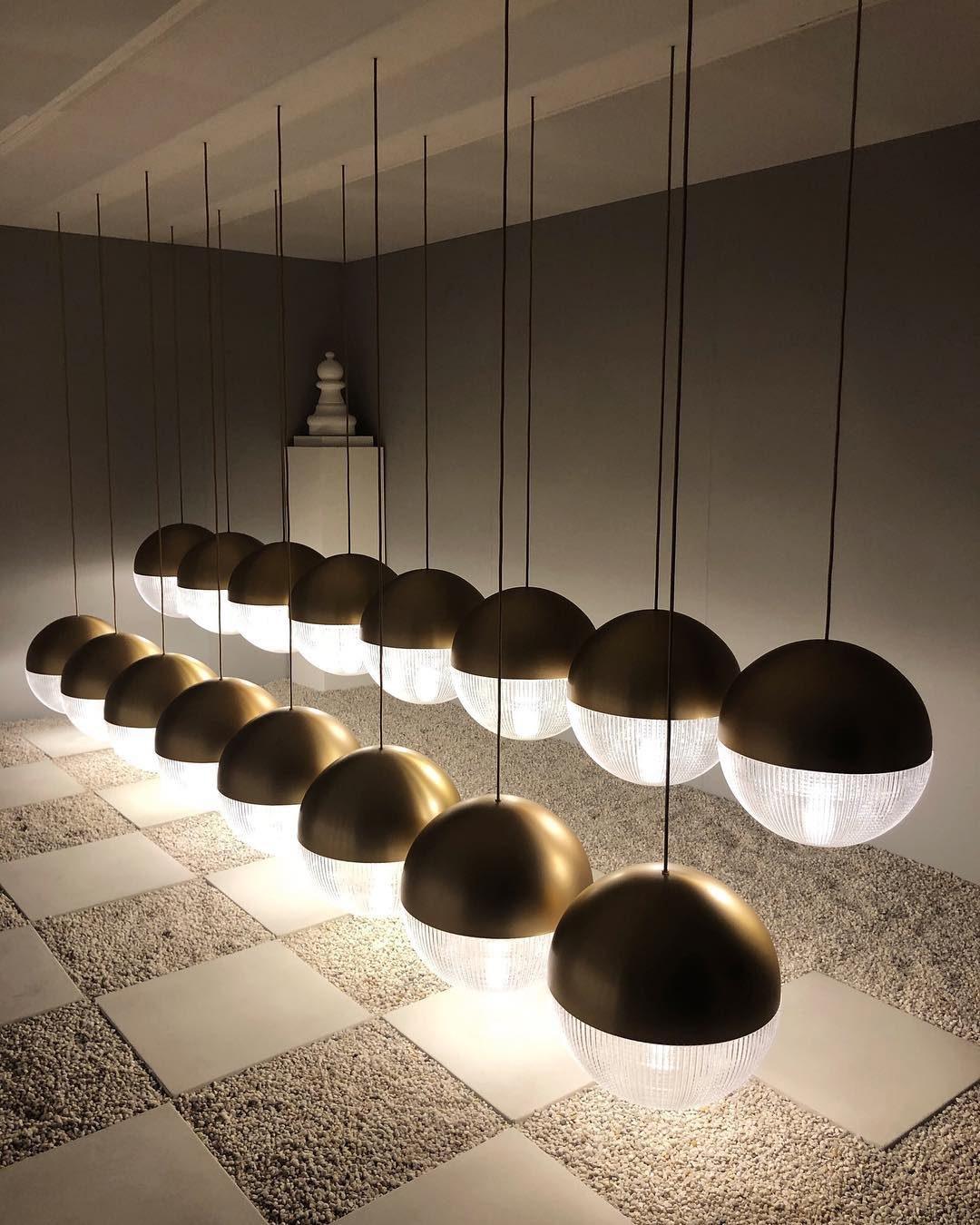 Solara Pendelleuchte Messing Glas Modern-Letslighting