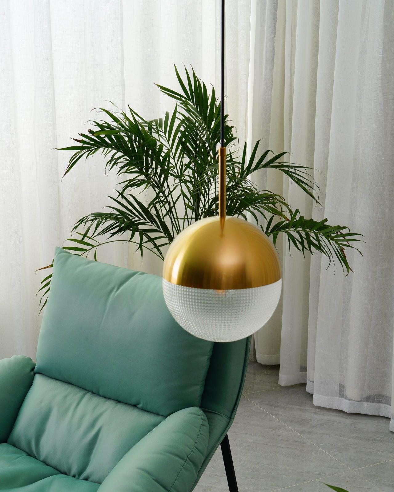 Solara Pendelleuchte Messing Glas Modern-Letslighting