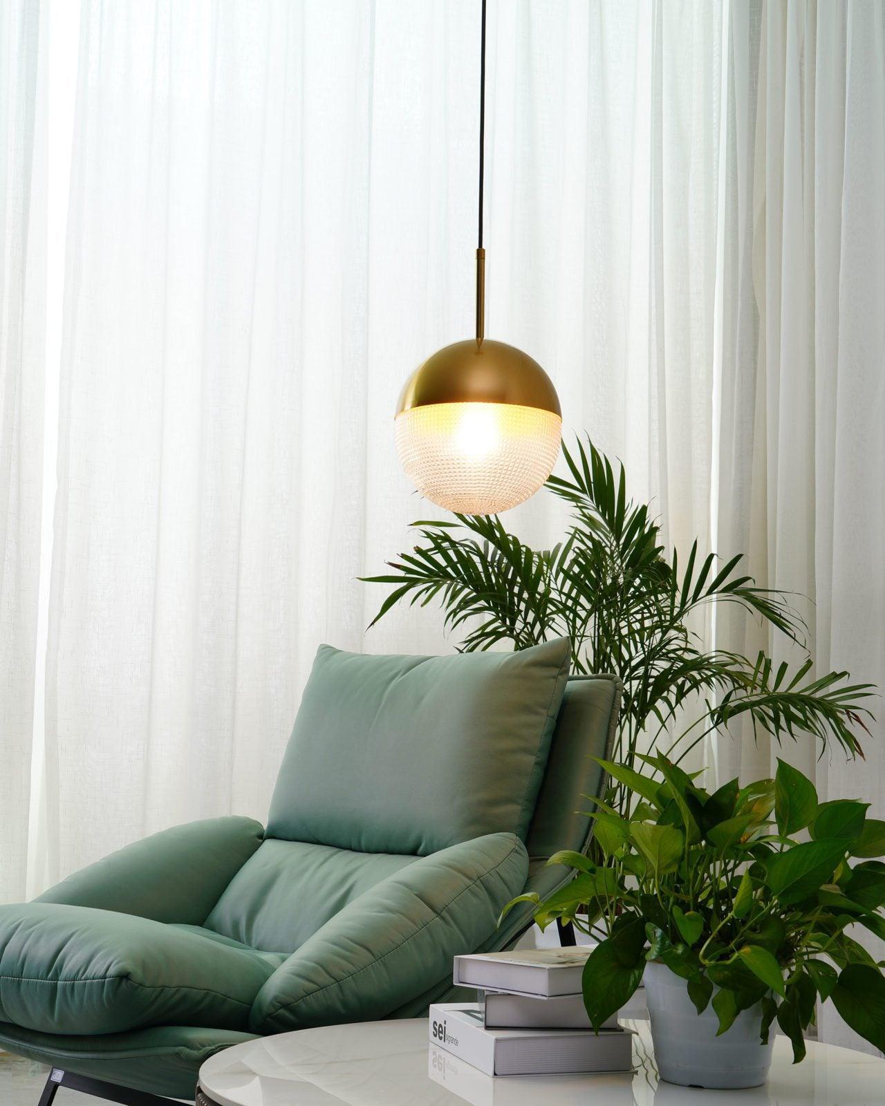 Solara Pendelleuchte Messing Glas Modern-Letslighting
