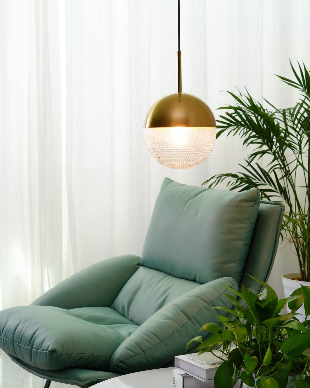 Solara Pendelleuchte Messing Glas Modern-Letslighting