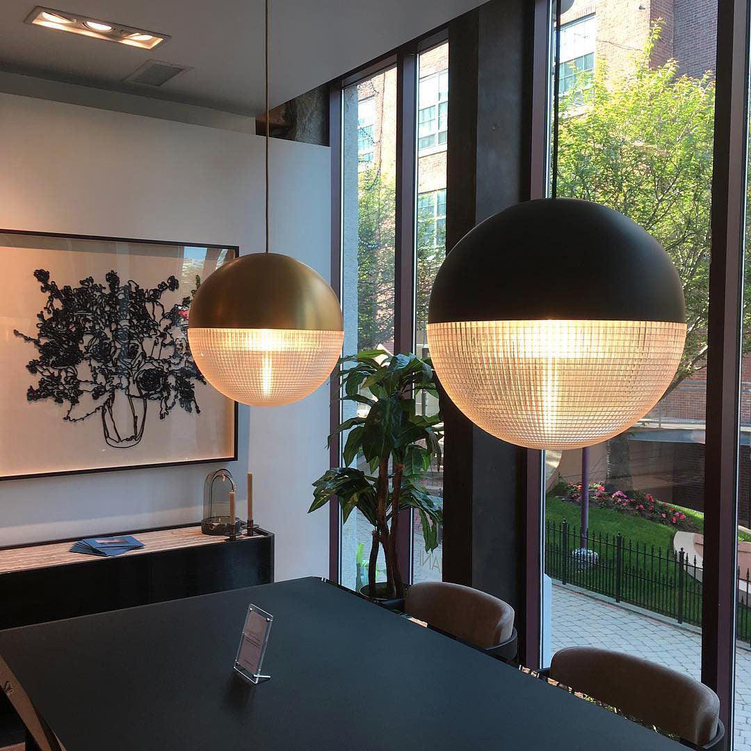 Solara Pendelleuchte Messing Glas Modern-Letslighting