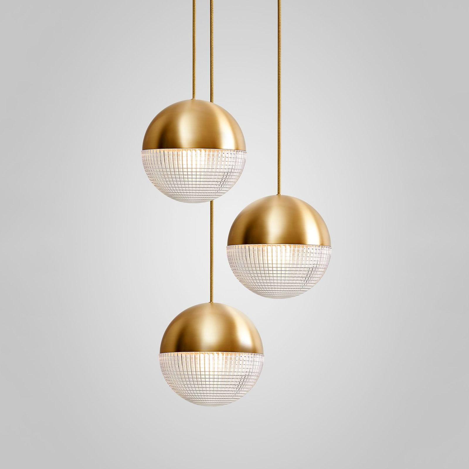 Solara Pendelleuchte Messing Glas Modern-Letslighting