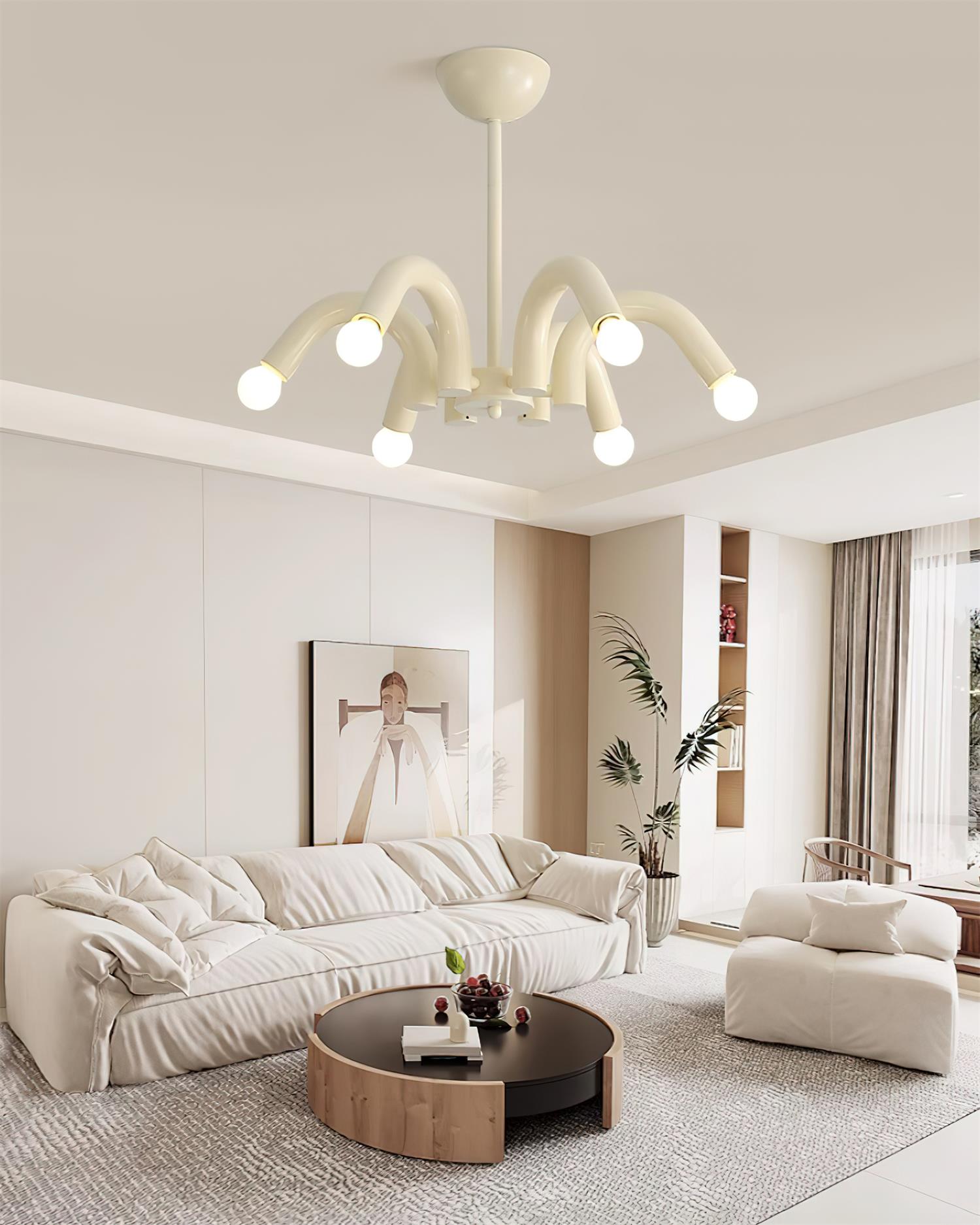 Fivelle Modern Creme Mehrarm Kronleuchter-Letslighting