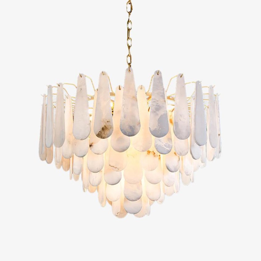 Ucararae Teardrop Alabaster Chandelier - Neutralighting