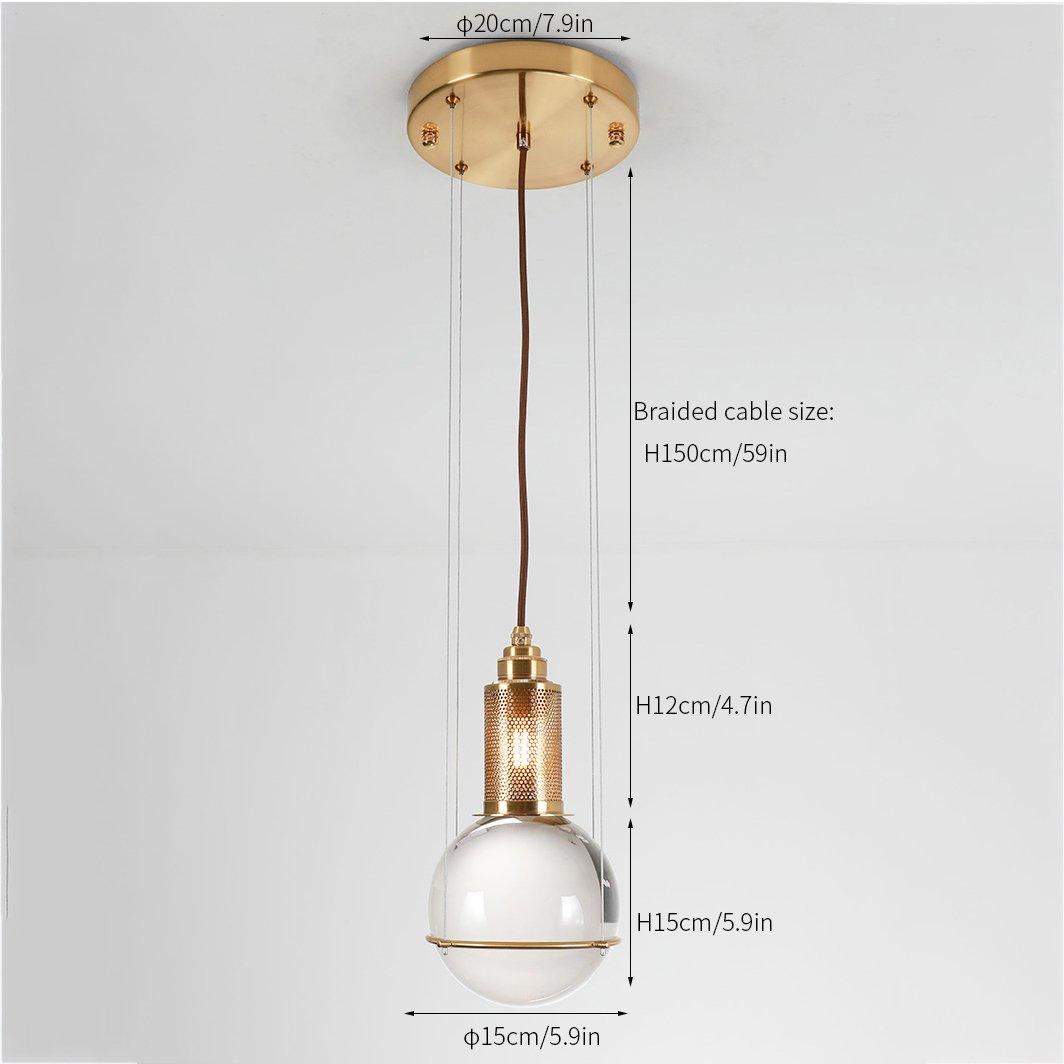 Solara Pendelleuchte mit Kristall, höhenverstellbar-Letslighting