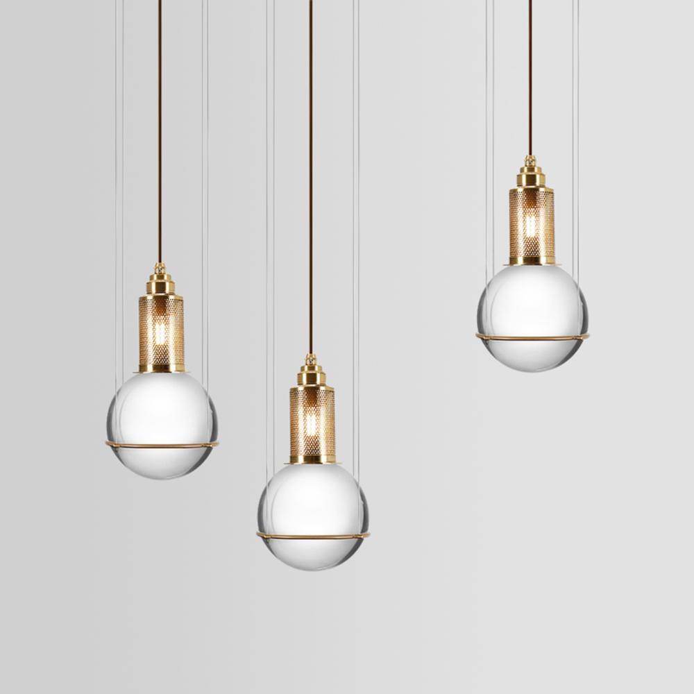 Solara Pendelleuchte mit Kristall, höhenverstellbar-Letslighting
