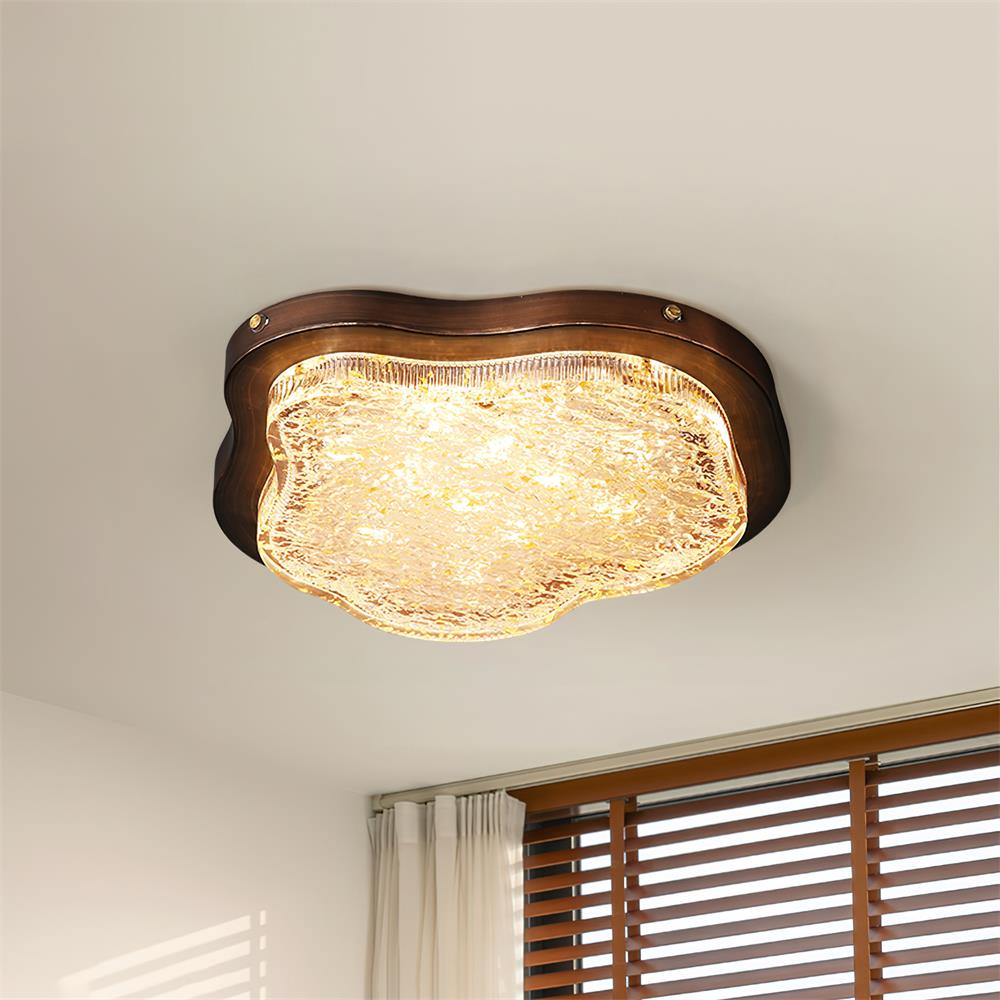 Deckenleuchte Unregelmäßig Form Harz Gold Blatt Modern Künstlerisch Grün-Letslighting