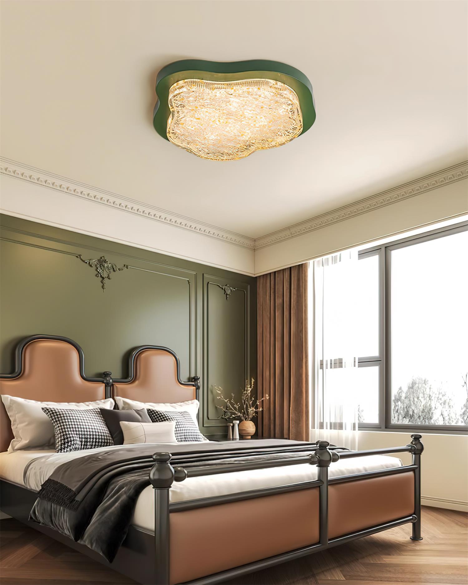Deckenleuchte Unregelmäßig Form Harz Gold Blatt Modern Künstlerisch Grün-Letslighting