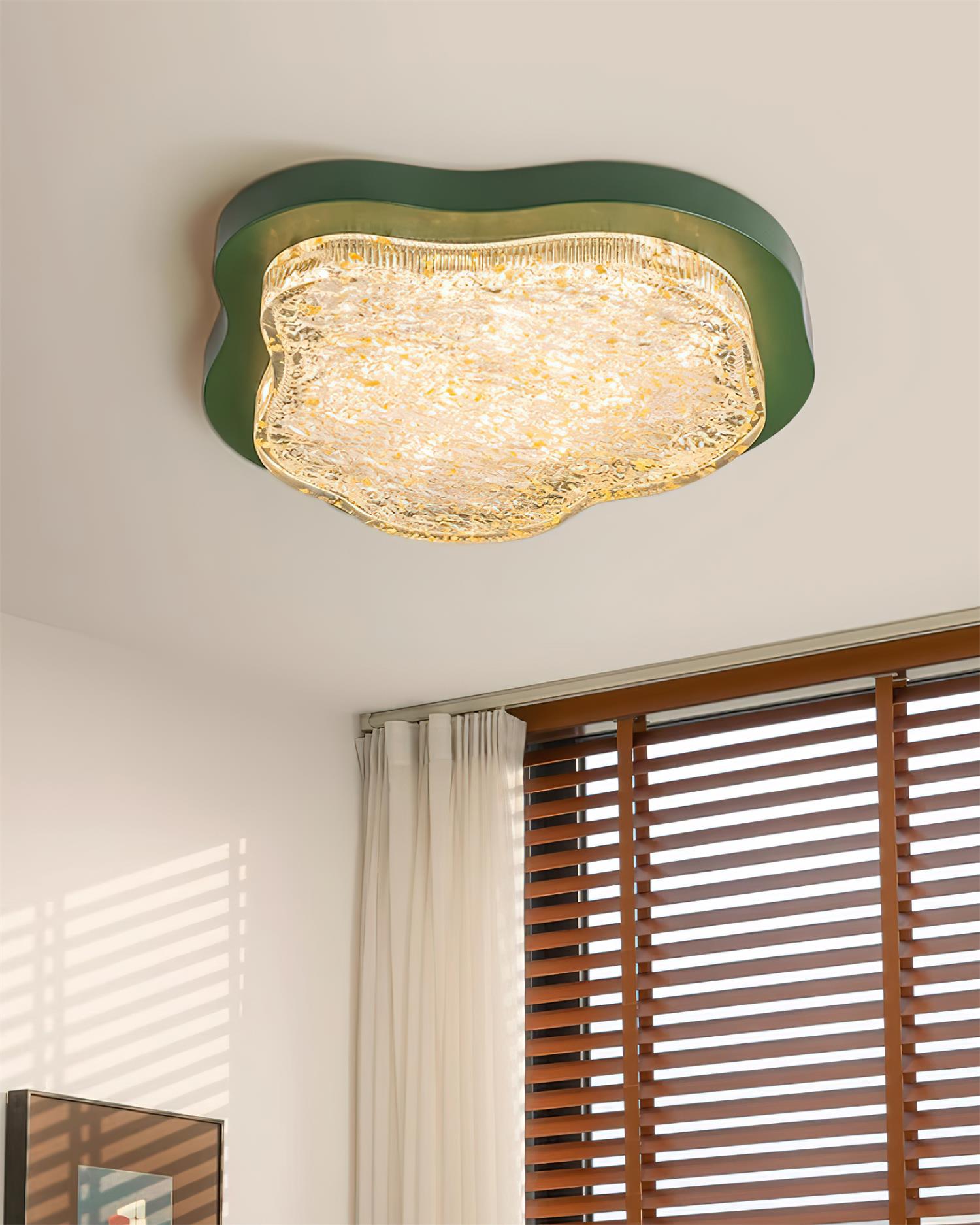 Deckenleuchte Unregelmäßig Form Harz Gold Blatt Modern Künstlerisch Grün-Letslighting
