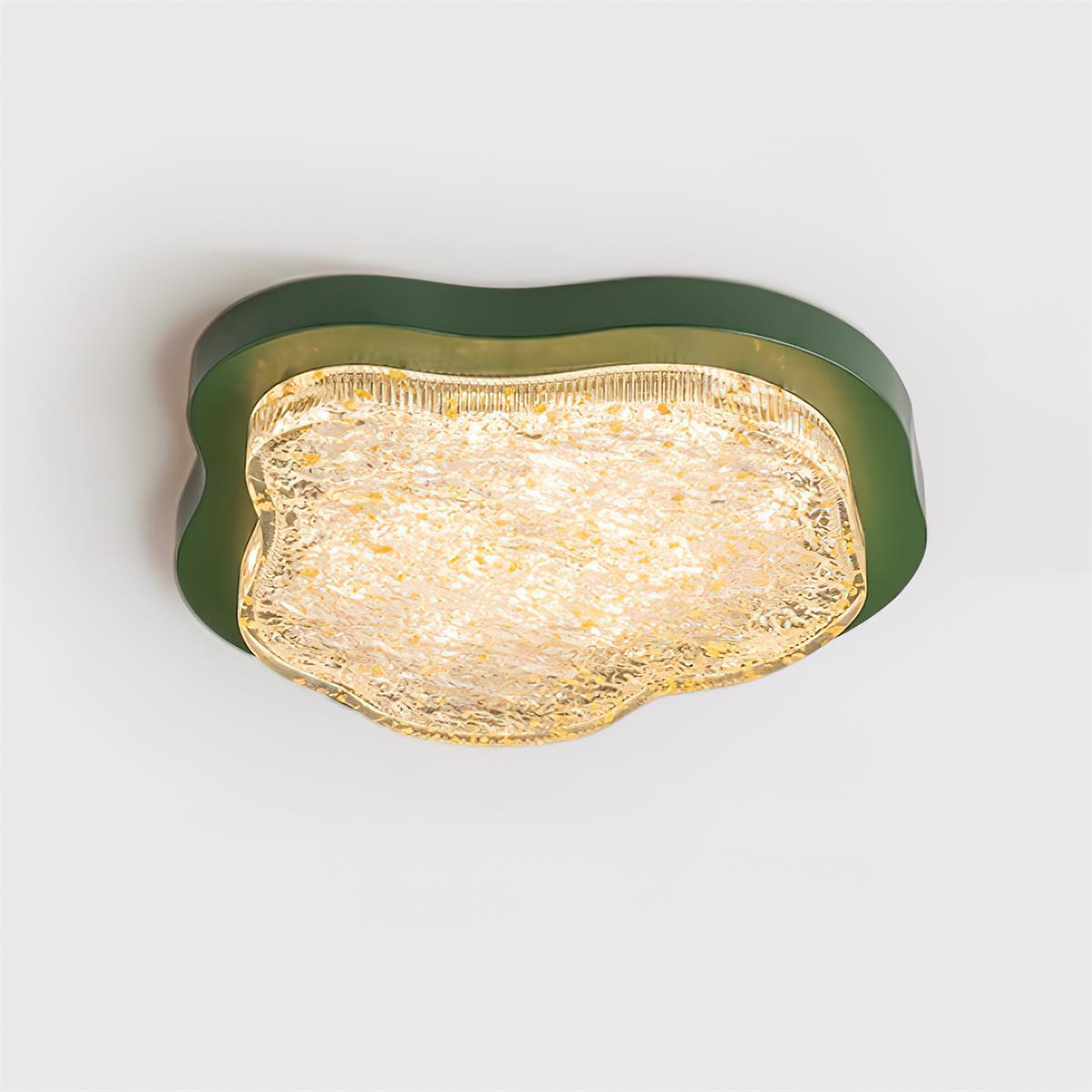 Deckenleuchte Unregelmäßig Form Harz Gold Blatt Modern Künstlerisch Grün-Letslighting