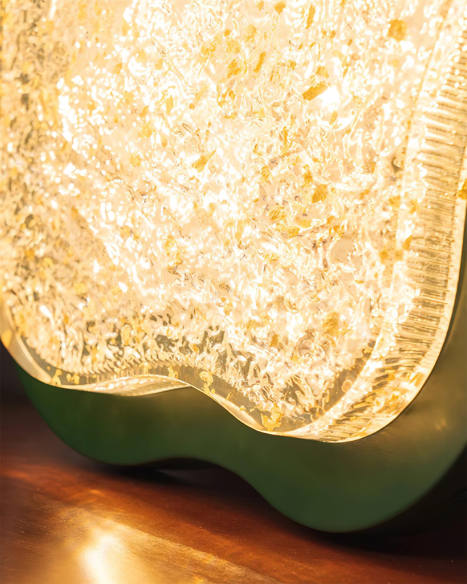 Deckenleuchte Unregelmäßig Form Harz Gold Blatt Modern Künstlerisch Grün-Letslighting