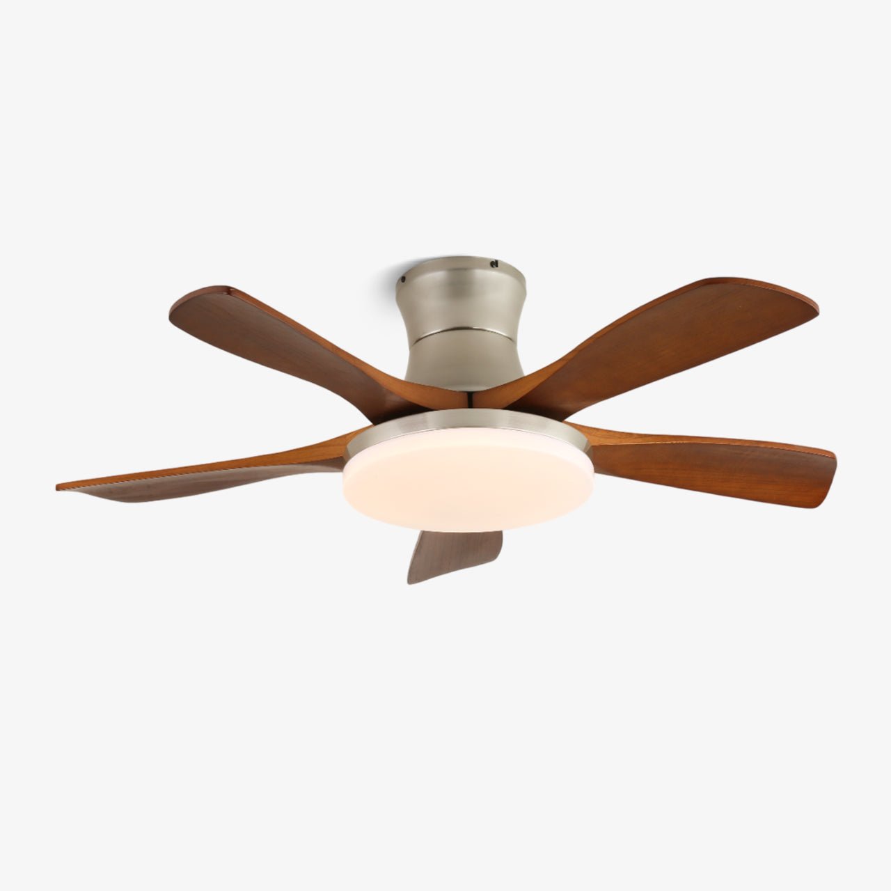 Brevo Deckenventilatorleuchte mit Holzflügeln