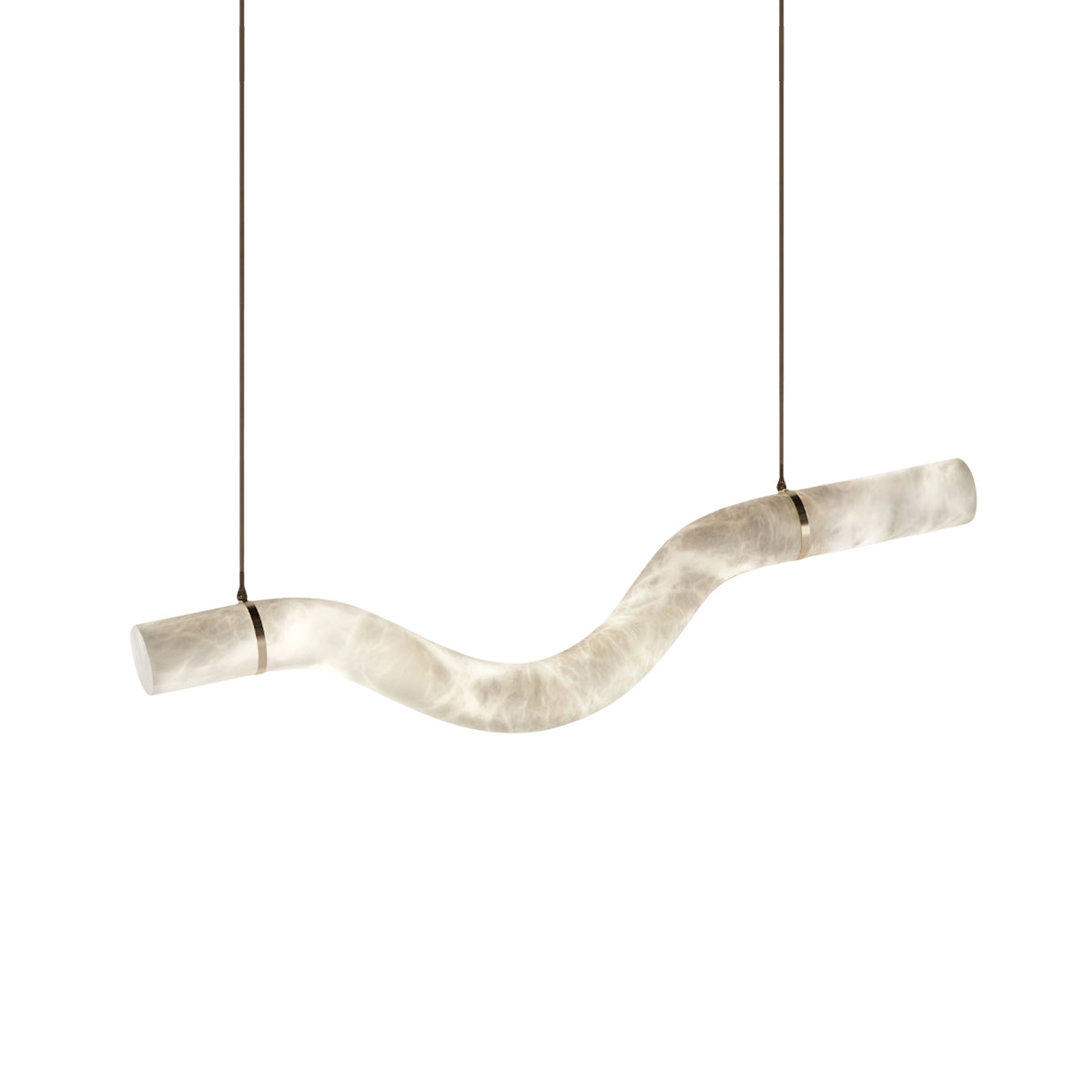 Liberty Chandelier Curved Alabaster Ribbon Silhouette - Letslighting
