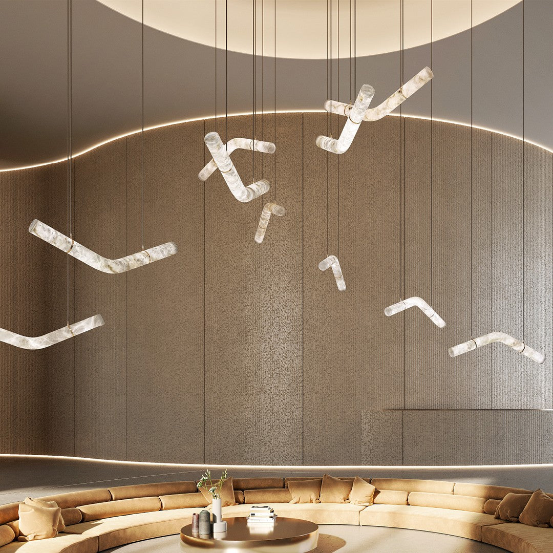 Errina Minimalist Premium Elegance Alabaster Pendant Light - Letslighting