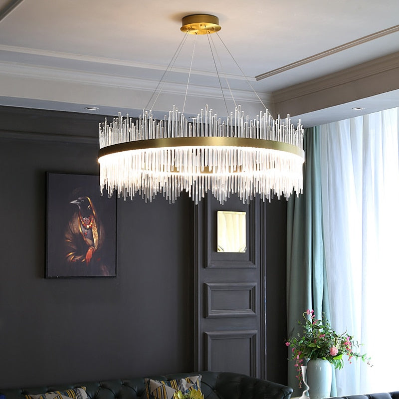 Kristy Modern LED Kronleuchter Dimmbar Wohnzimmer/Schlafzimmer Kristall