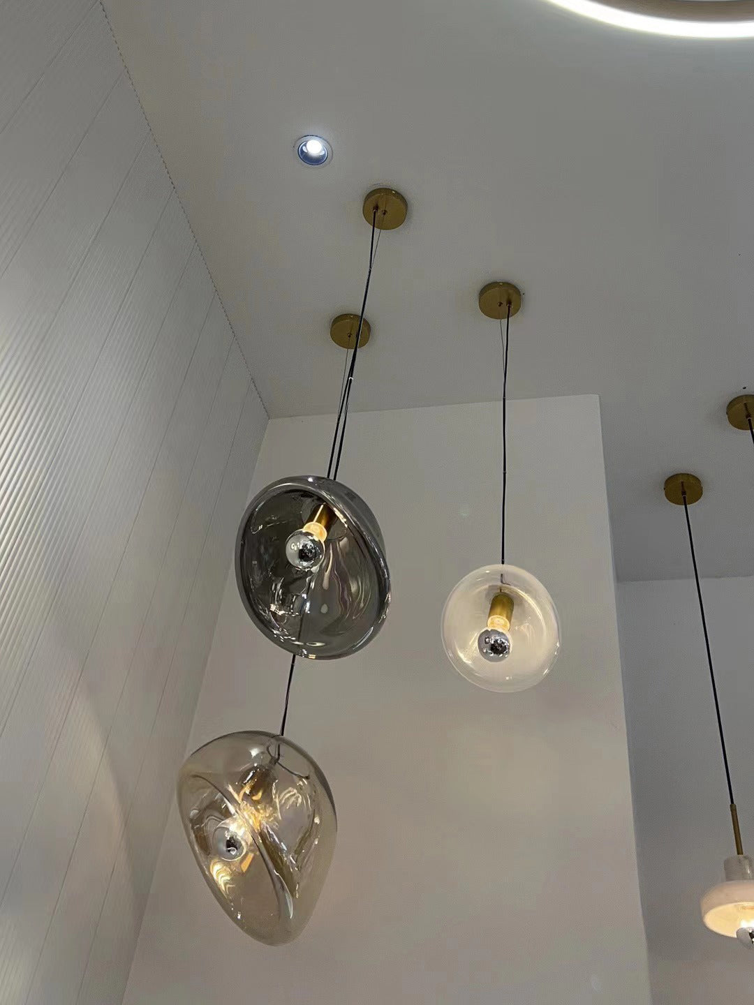 Lymara Schwarz Glas Pendelleuchte-Letslighting