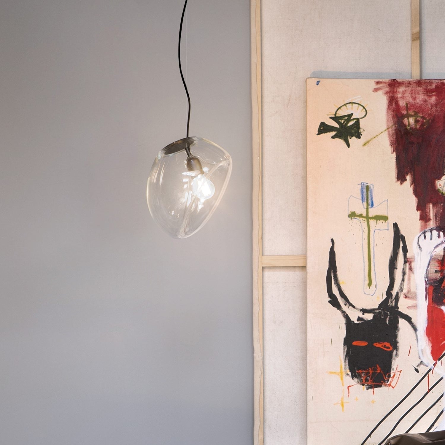 Lymara Schwarz Glas Pendelleuchte-Letslighting