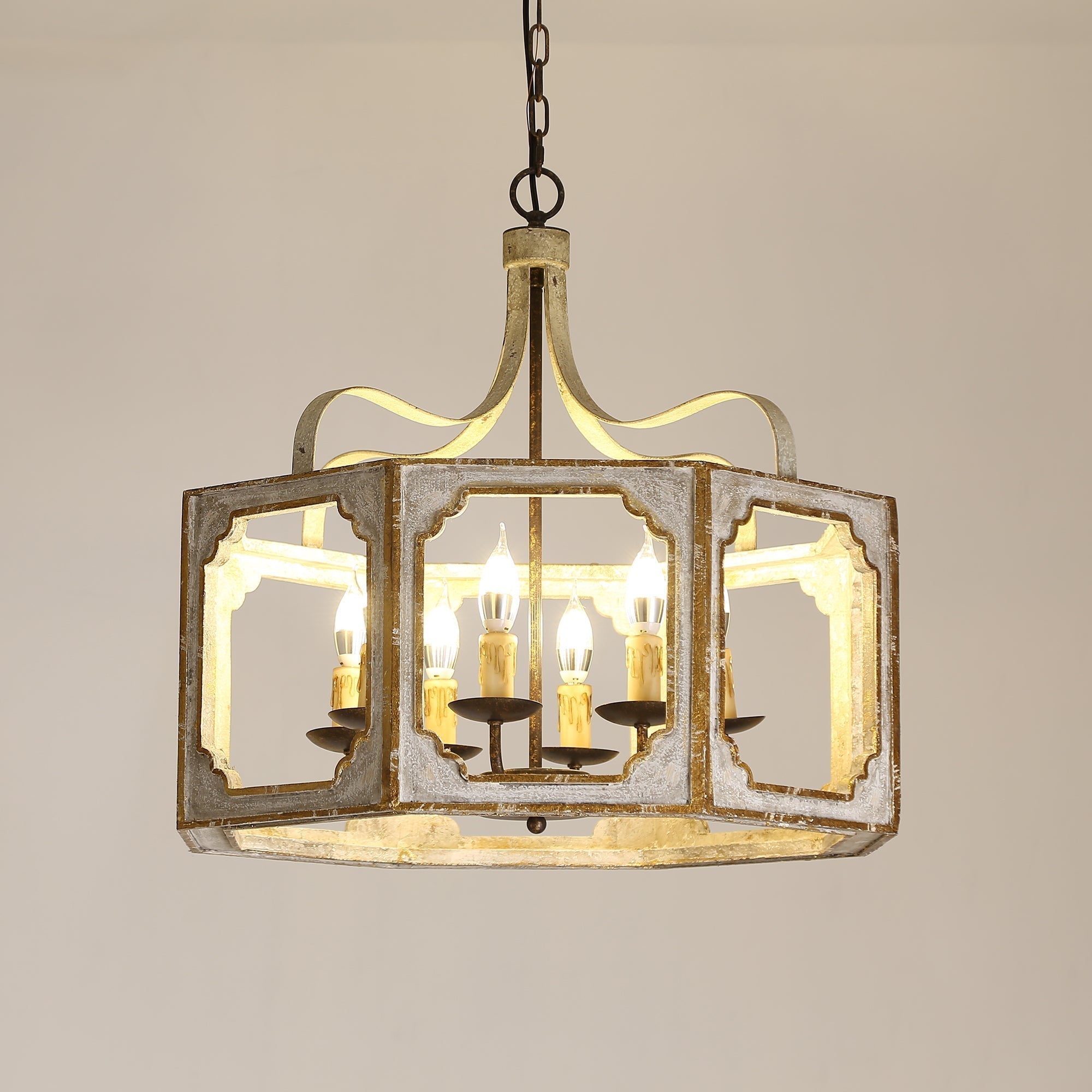 Virinira Landhaus Holz Pendelleuchte-Letslighting