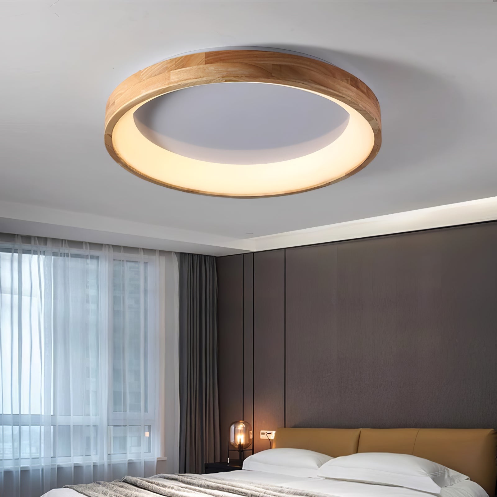 Uphae Moderne Minimalistische Deckenleuchte aus Holz-Letslighting