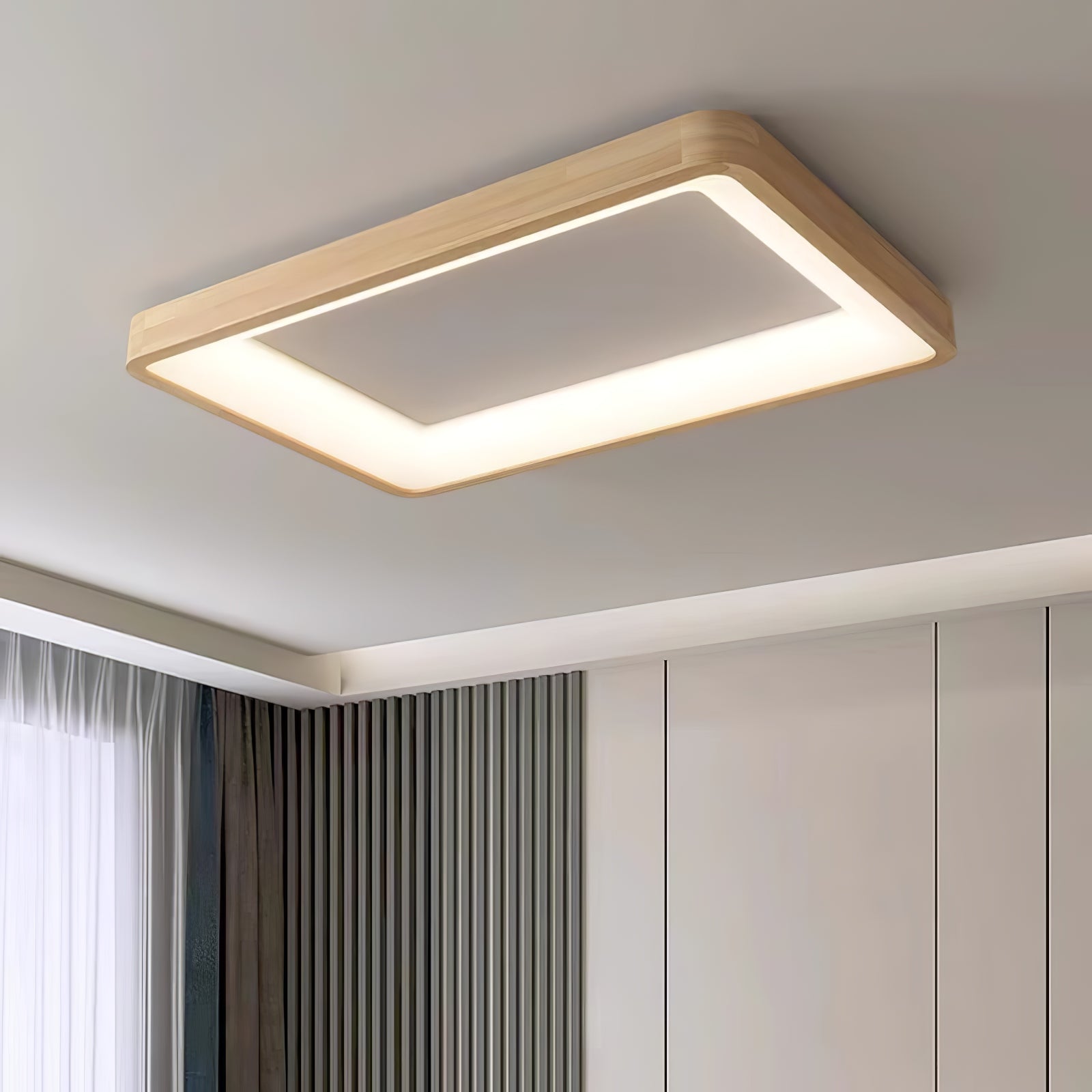Uphae Moderne Minimalistische Deckenleuchte aus Holz-Letslighting