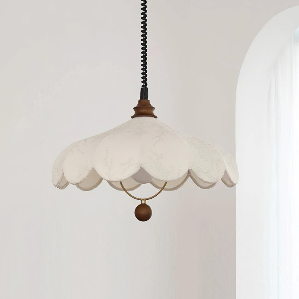 York Pendelleuchte aus Stoff im Vintage-Stil mit Blumenmuster-Letslighting