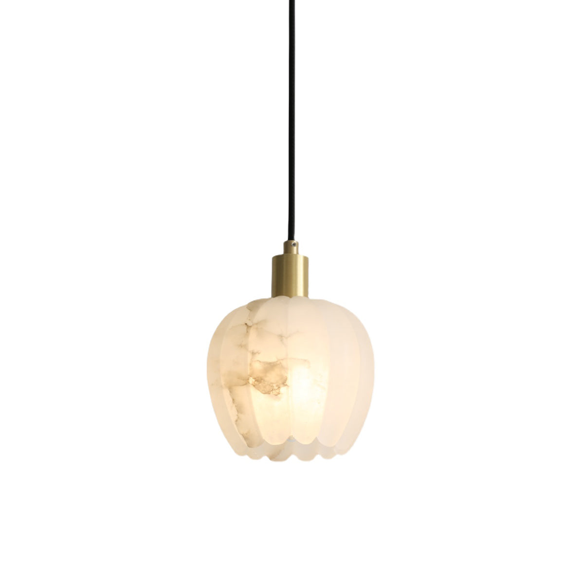 Olraeos Modern Minimalist Brass Alabaster Pendant Light - Letslighting
