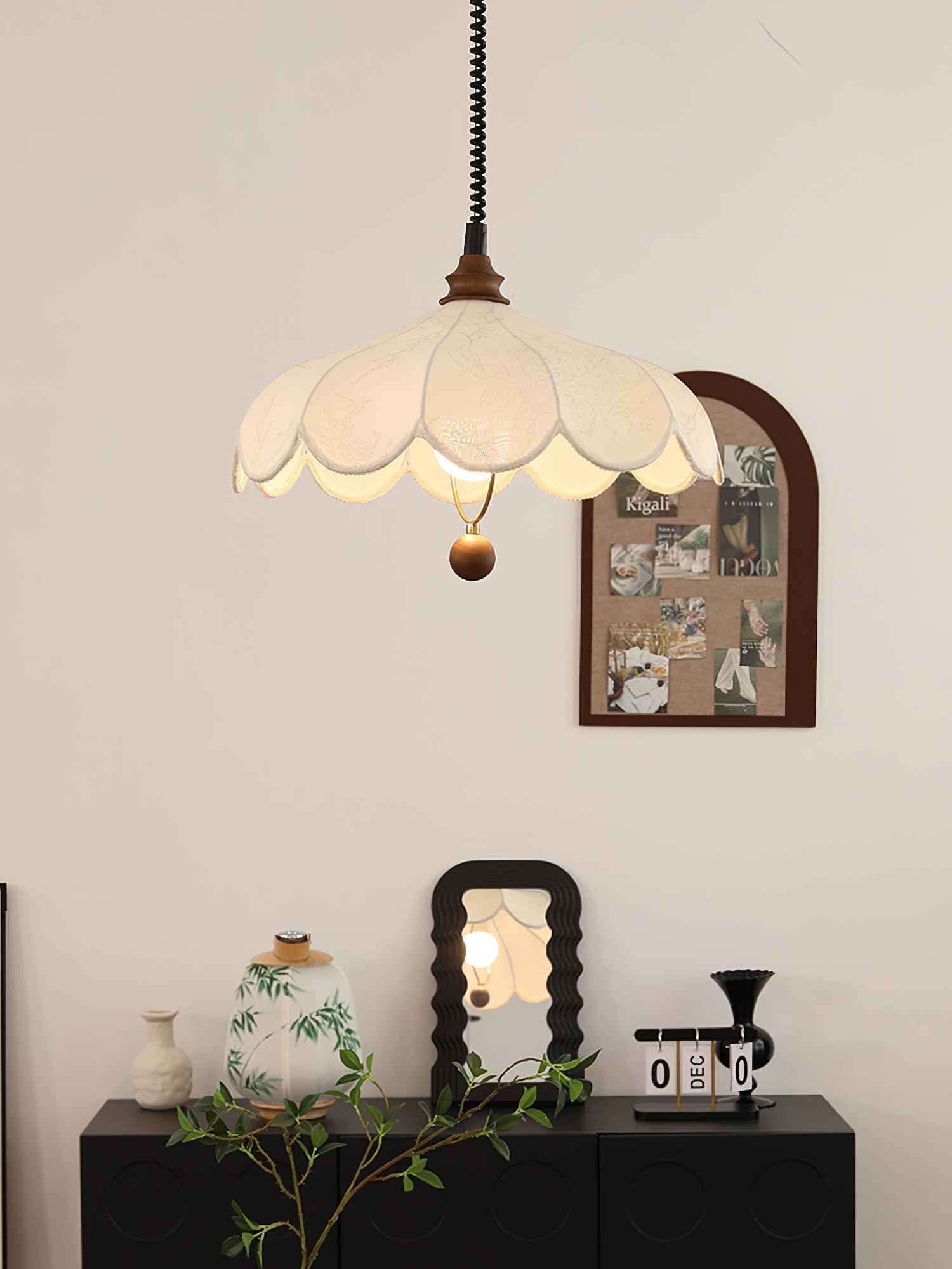 Solarn Stoff & Holz Pendelleuchte-Letslighting