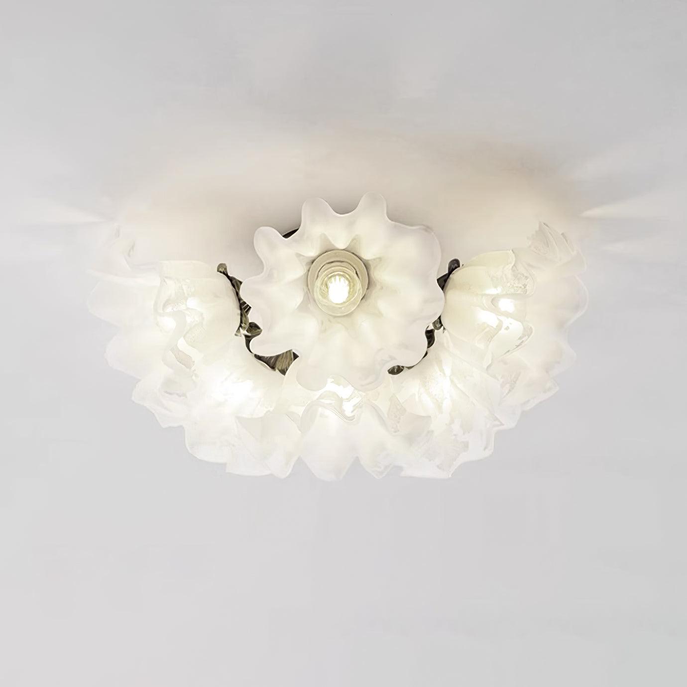 Deckenleuchte Blütenblatt Schirme Wellig Glas Blüte Elegant Blume-Letslighting