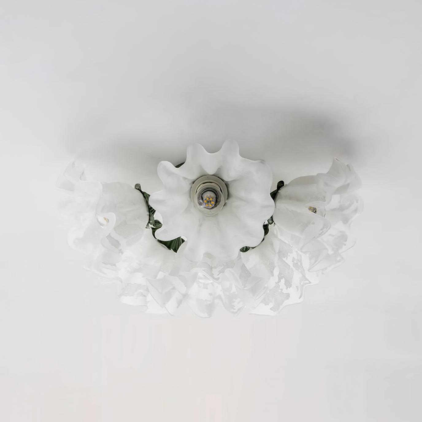 Deckenleuchte Blütenblatt Schirme Wellig Glas Blüte Elegant Blume-Letslighting