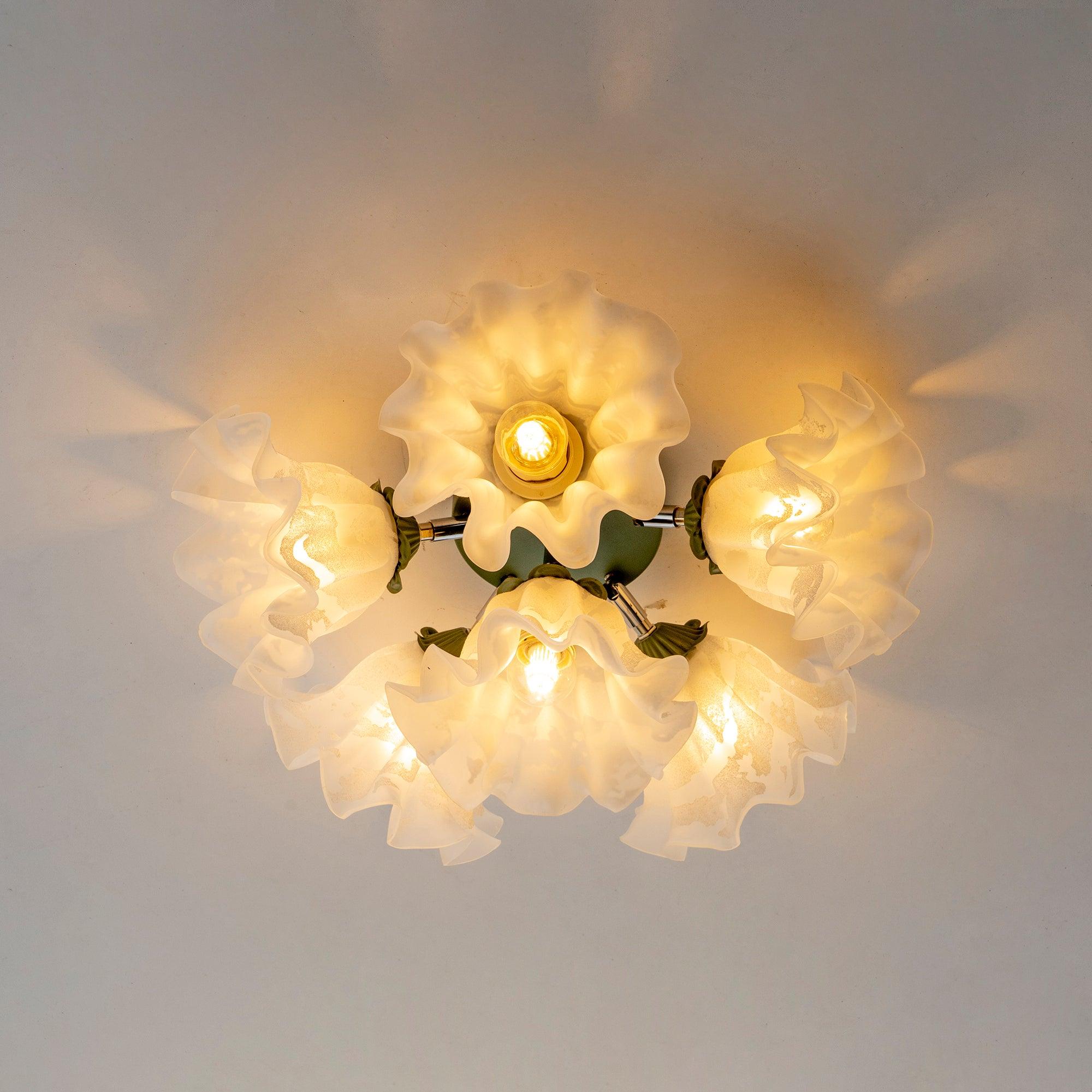 Deckenleuchte Blütenblatt Schirme Wellig Glas Blüte Elegant Blume-Letslighting
