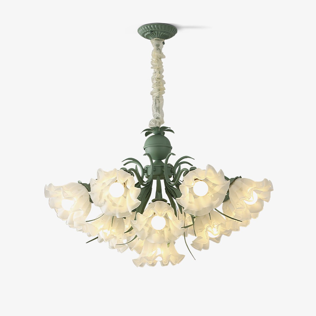 Lustra Kronleuchter Blume mit Blütenblättern und Blättern-Letslighting