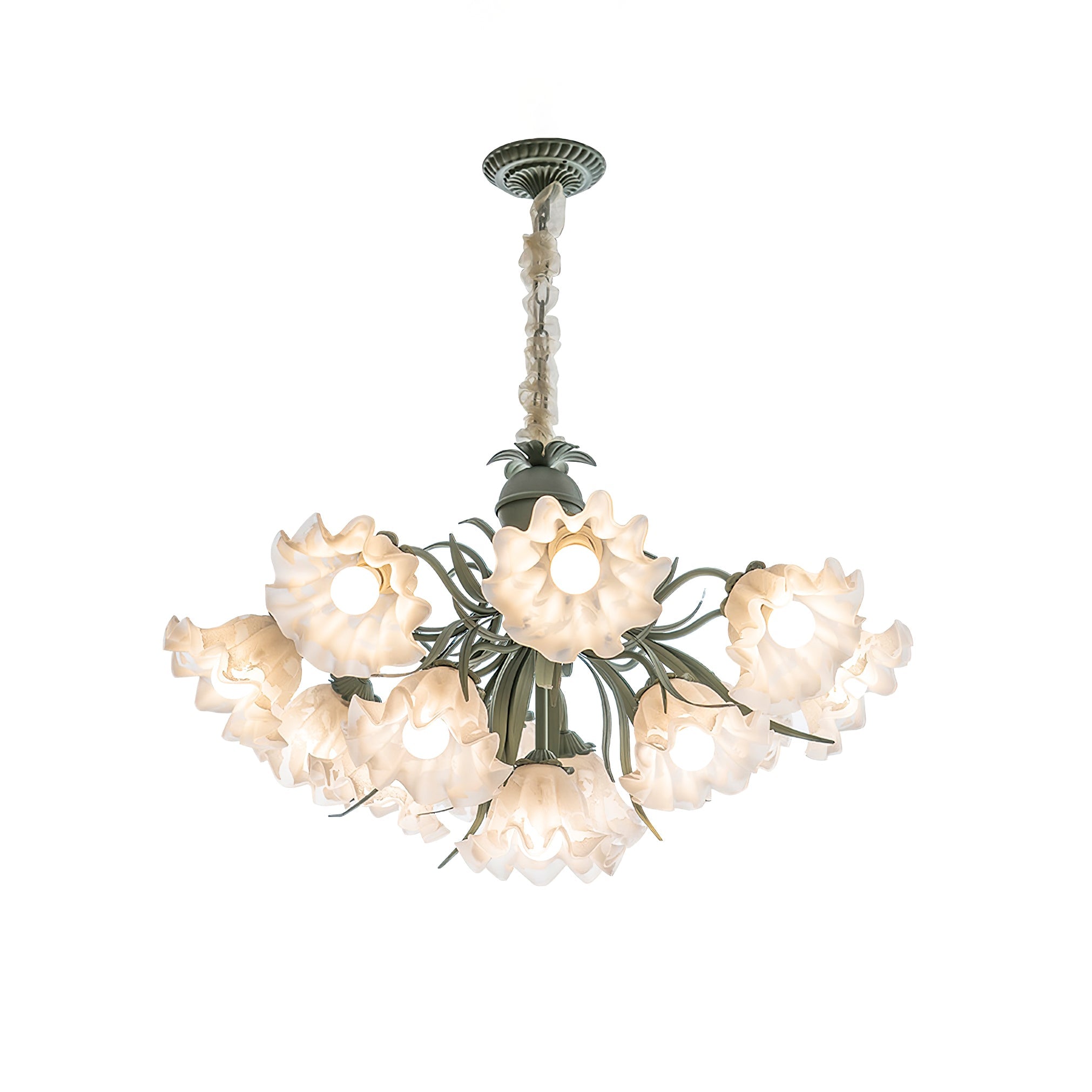 Lustra Kronleuchter Blume mit Blütenblättern und Blättern-Letslighting
