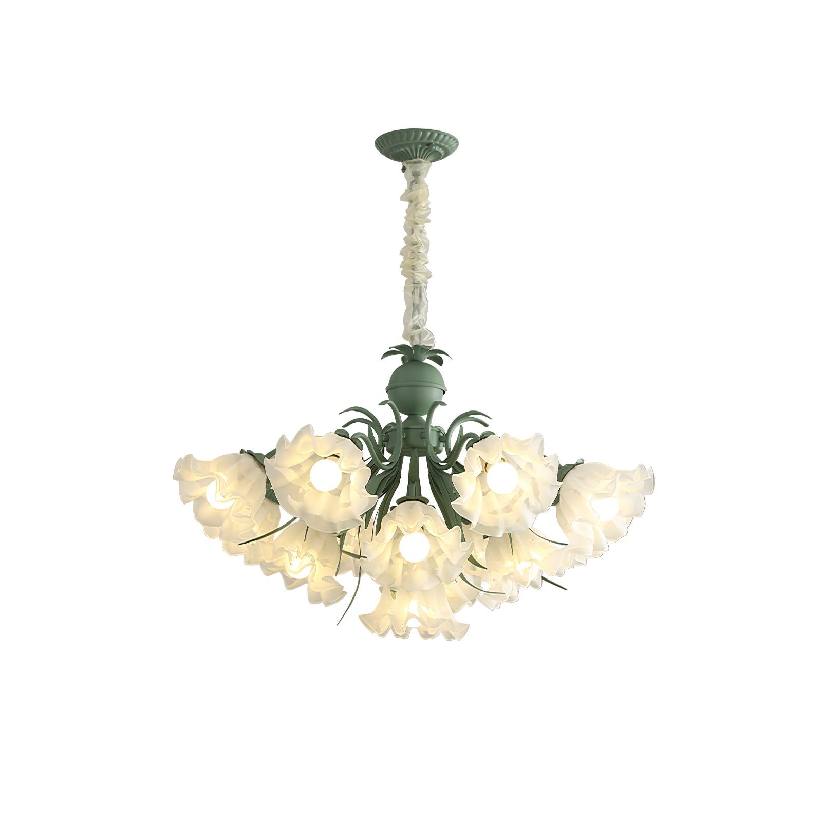 Lustra Kronleuchter Blume mit Blütenblättern und Blättern-Letslighting