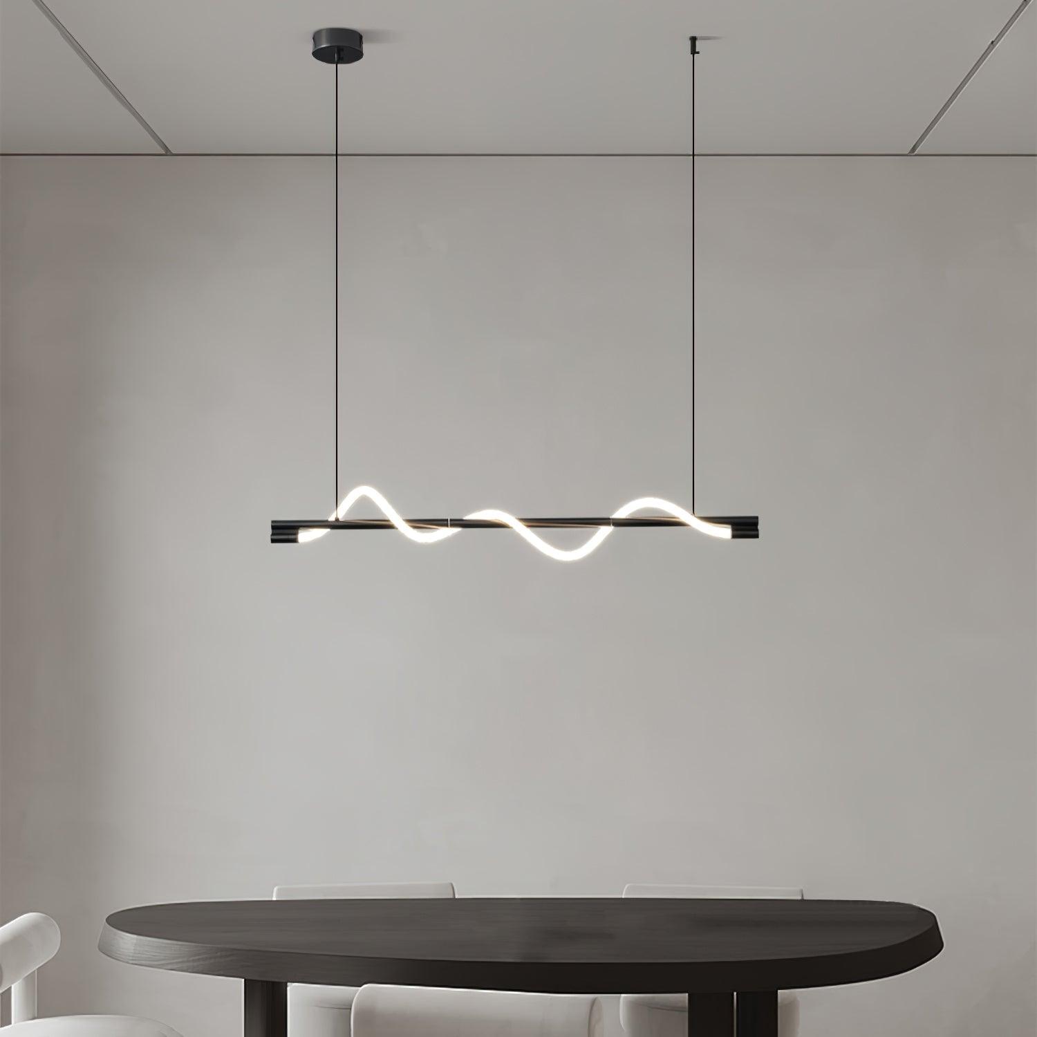 Linear Curve Island Pendant Lamp - Blowlighting