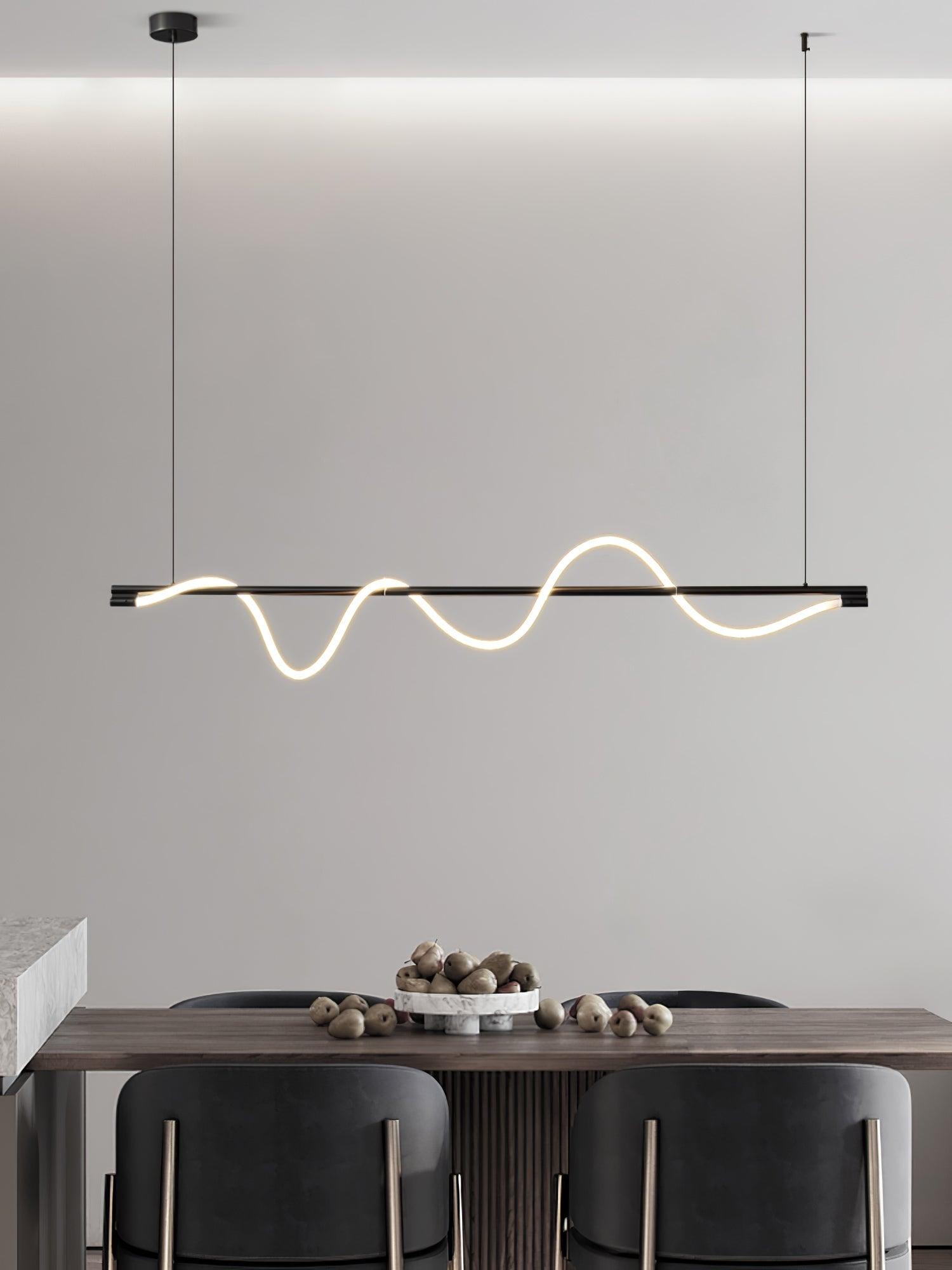 Linear Curve Island Pendant Lamp - Blowlighting