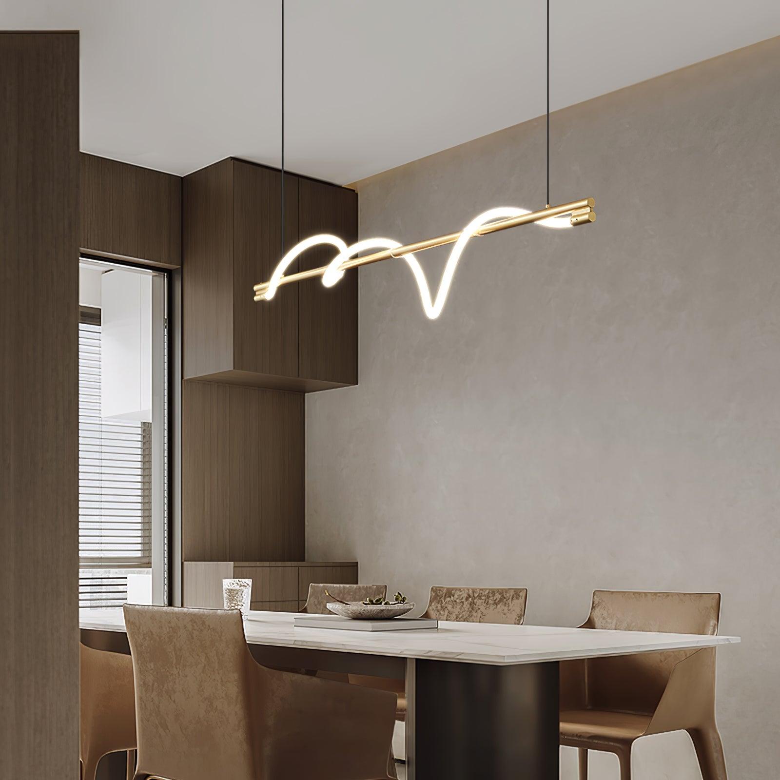 Linear Curve Island Pendant Lamp - Blowlighting