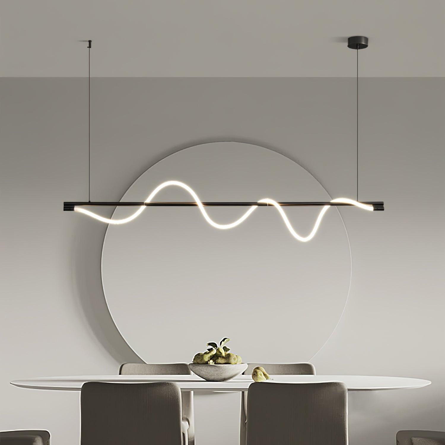 Linear Curve Island Pendant Lamp - Blowlighting