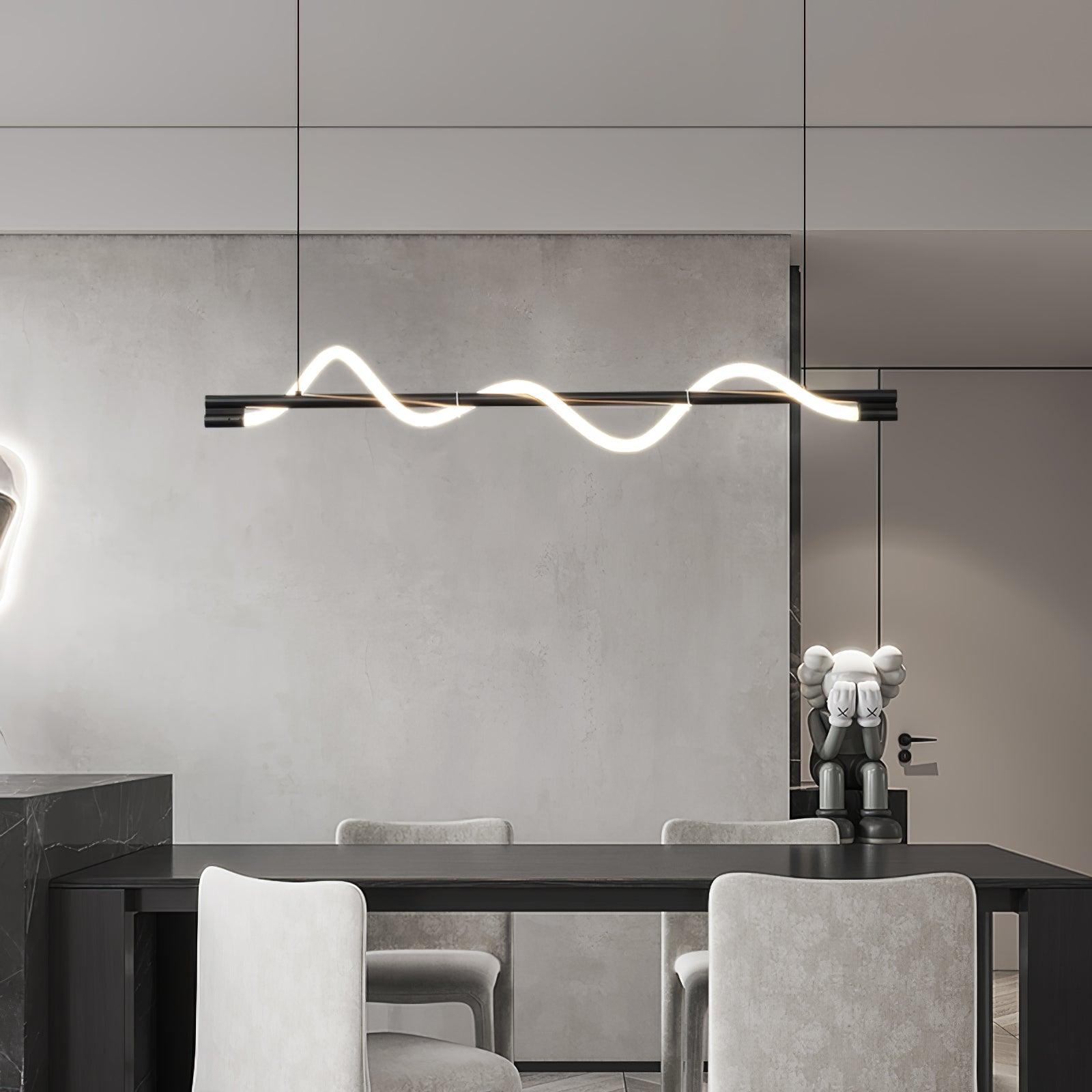 Linear Curve Island Pendant Lamp - Blowlighting
