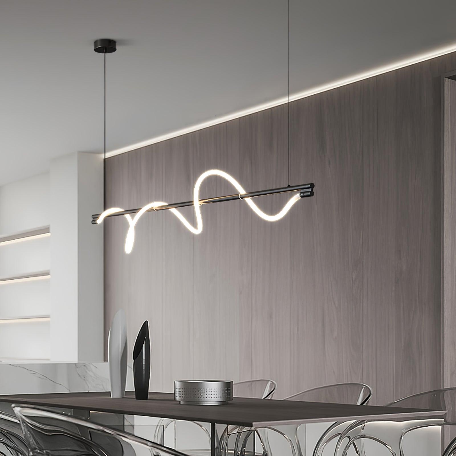 Linear Curve Island Pendant Lamp - Blowlighting