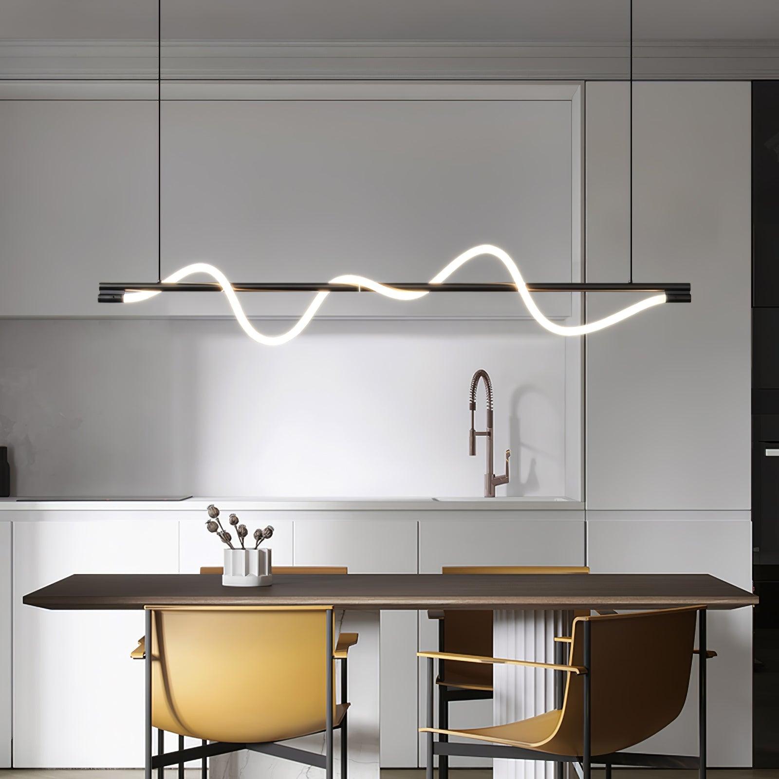 Linear Curve Island Pendant Lamp - Blowlighting