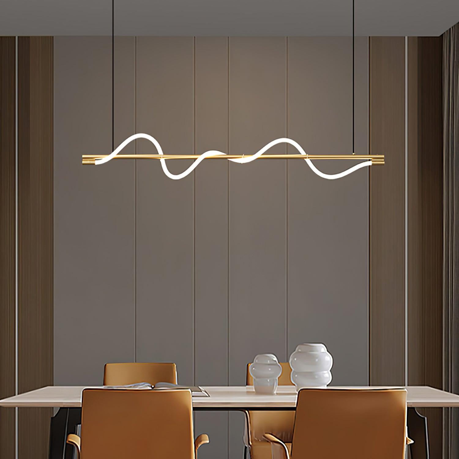 Linear Curve Island Pendant Lamp - Blowlighting
