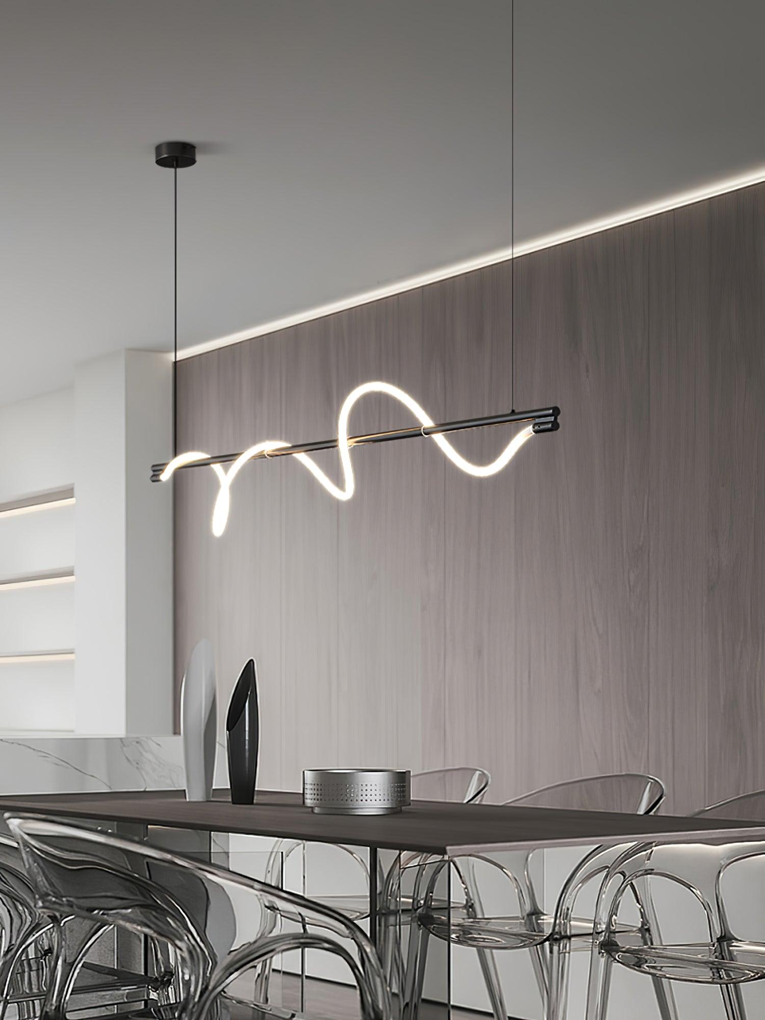 Linear Curve Island Pendant Lamp - Blowlighting