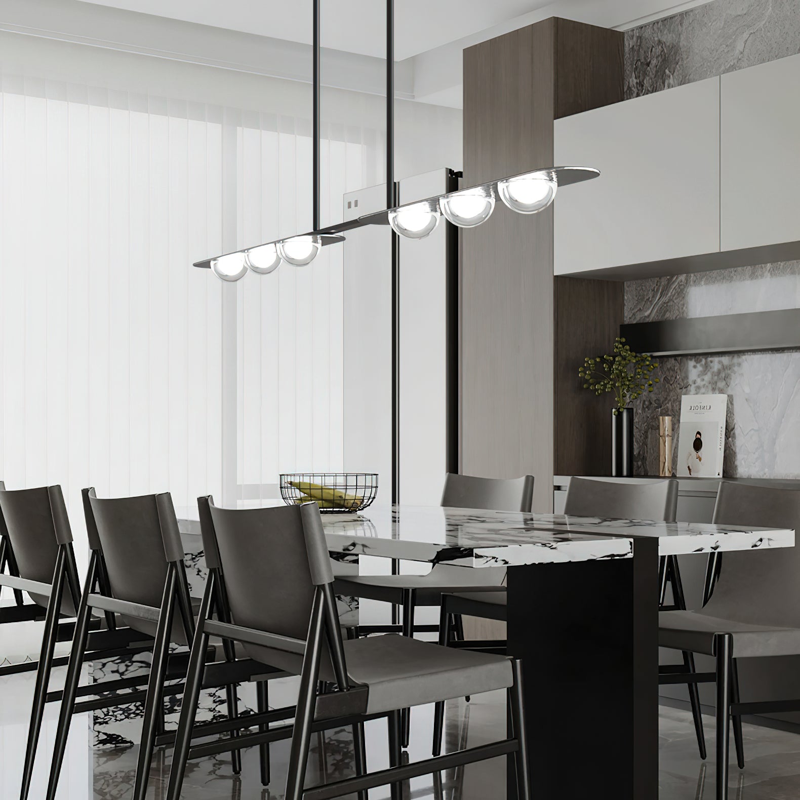 Aurora Pendelleuchte Linear Glas Minimalistisch-Letslighting