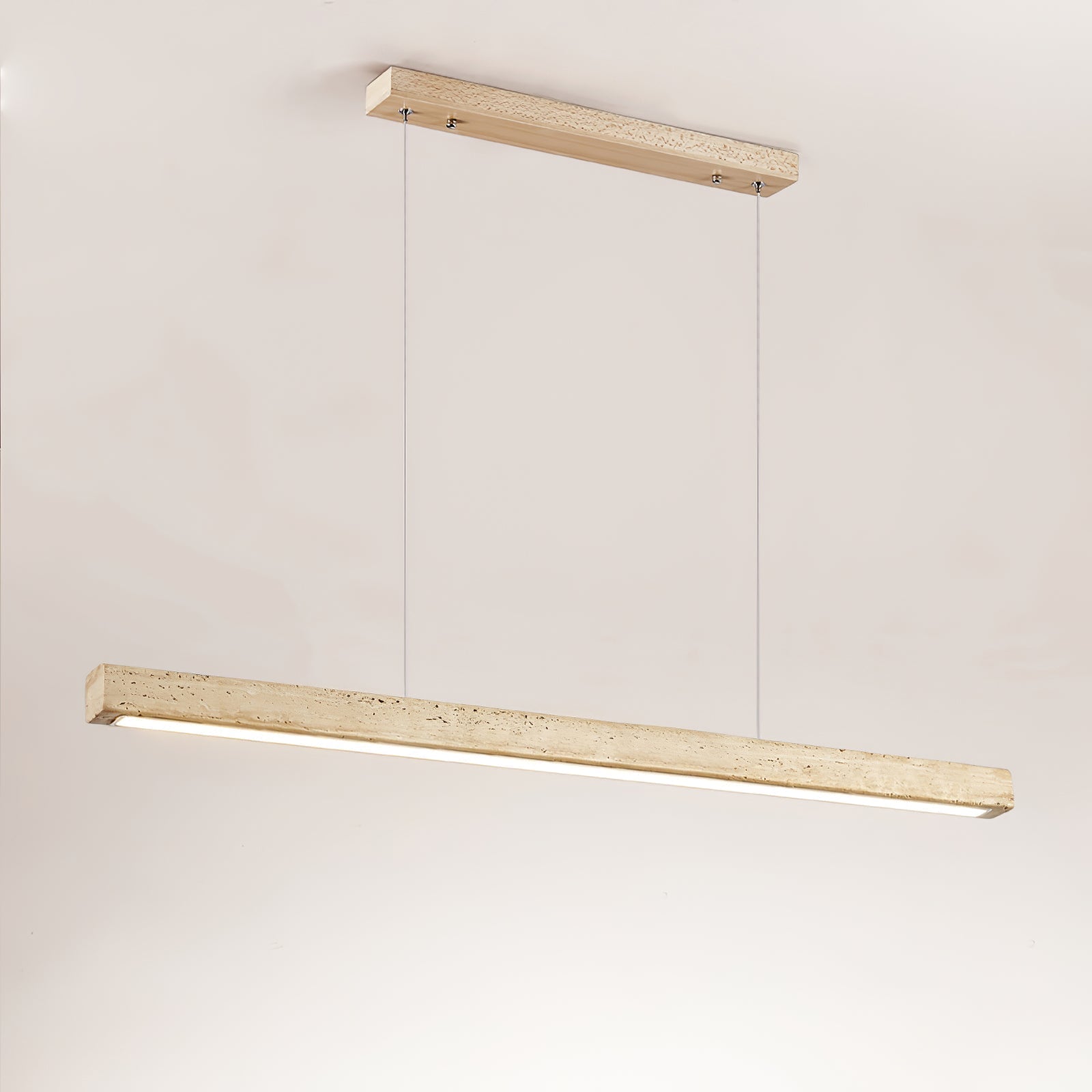 Imiror Minimalist Travertine Linear Pendant Light - Neutralighting