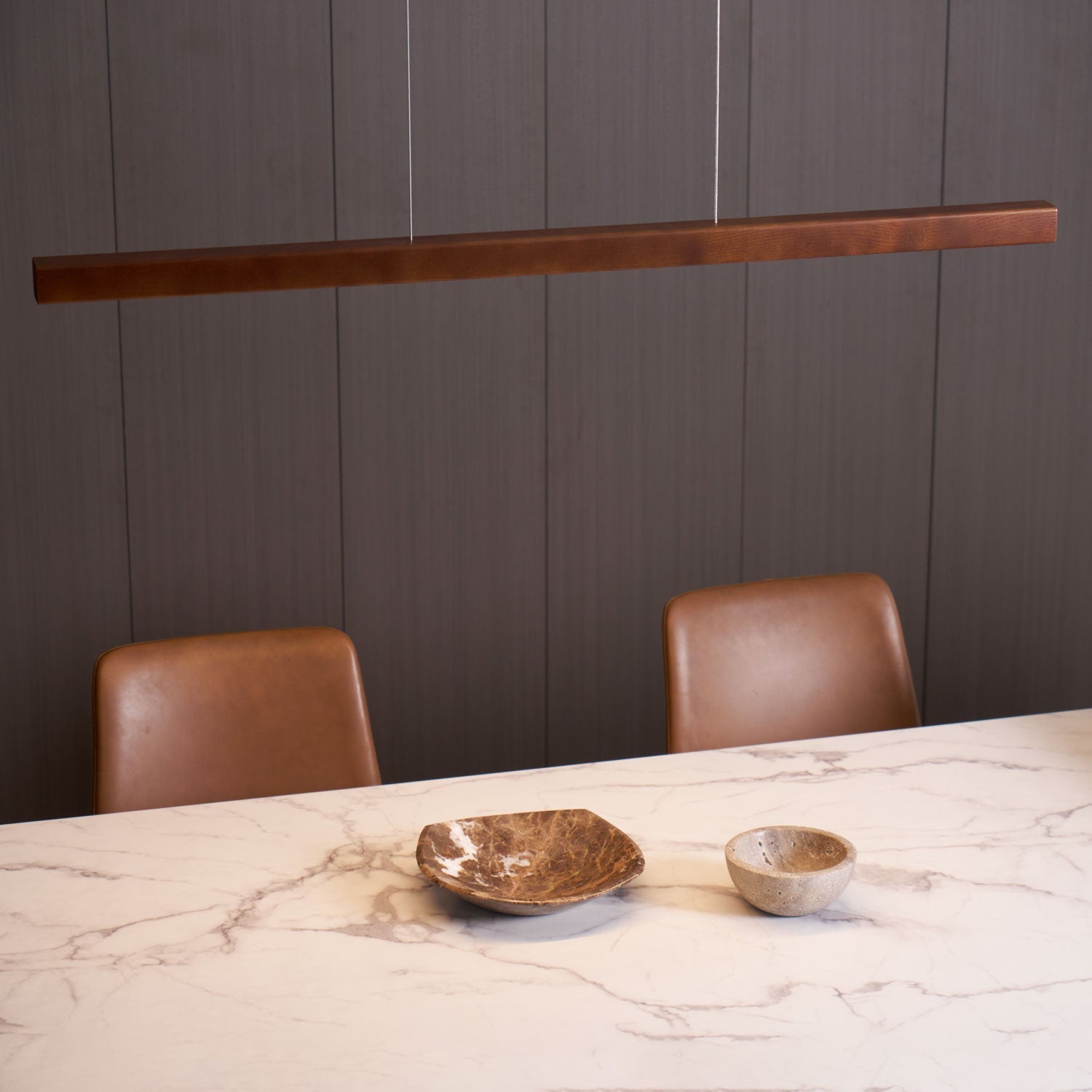 Elowen Linear Minimalistisch Holz Pendelleuchte Leuchte-Letslighting
