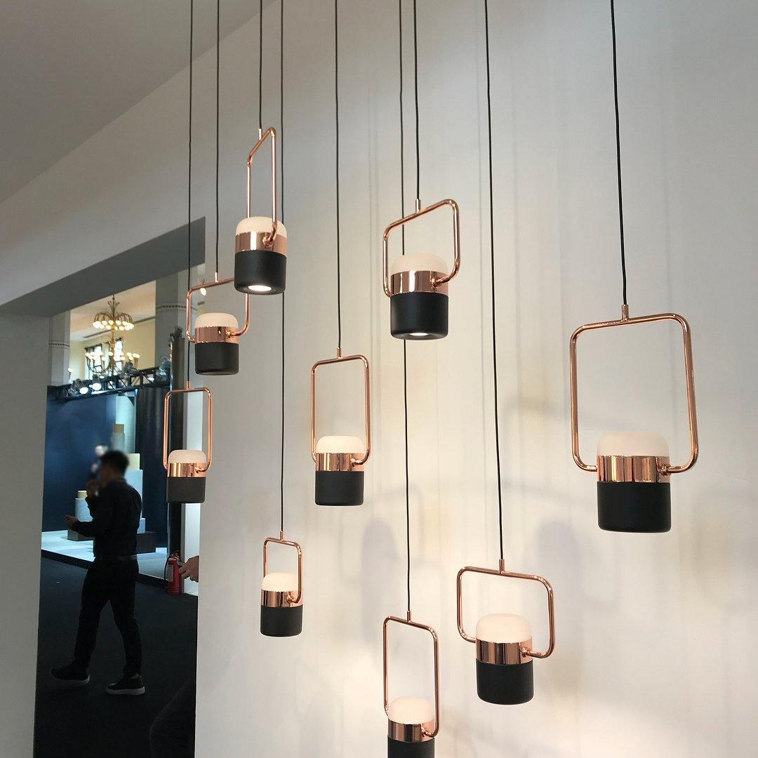 Solara Pendelleuchte Verstellbares Glas mit Messing-Letslighting