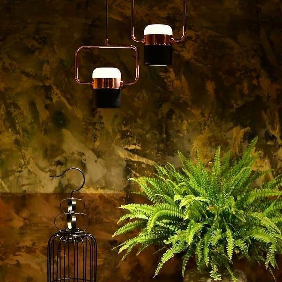 Solara Pendelleuchte Verstellbares Glas mit Messing-Letslighting