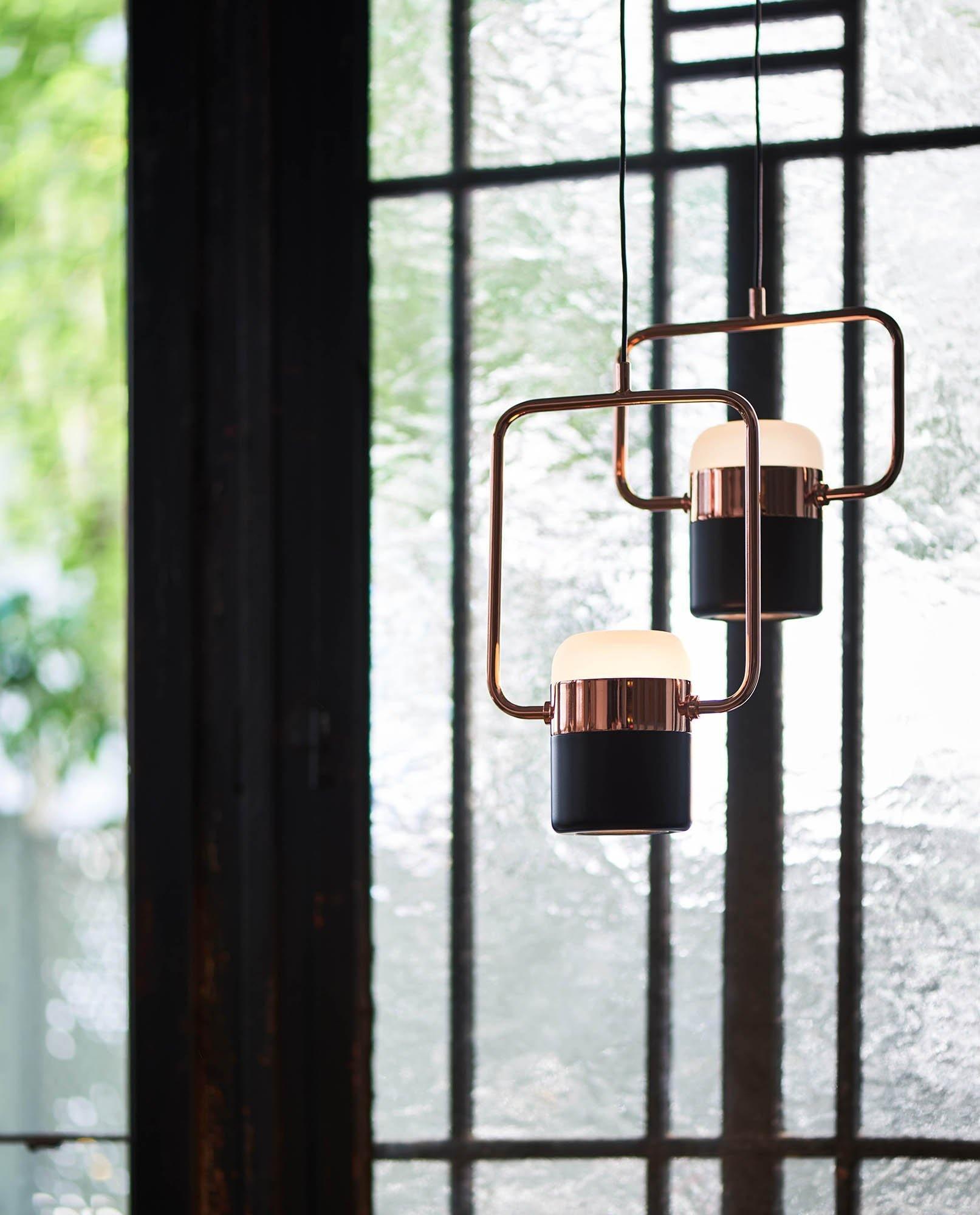 Solara Pendelleuchte Verstellbares Glas mit Messing-Letslighting