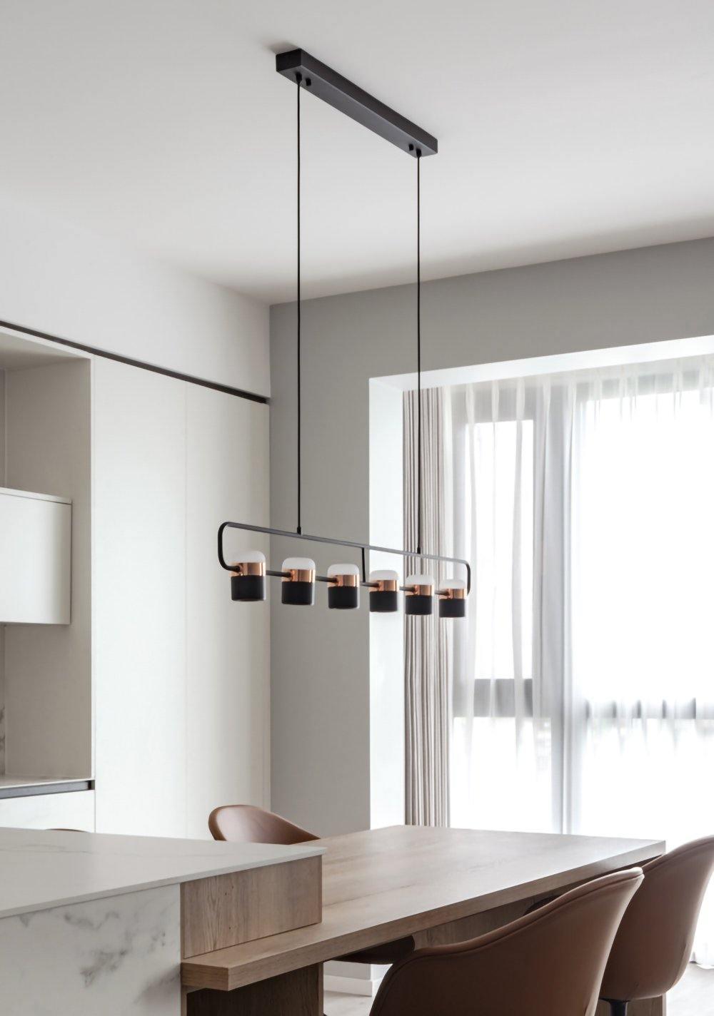 Solara Pendelleuchte Verstellbares Glas mit Messing-Letslighting