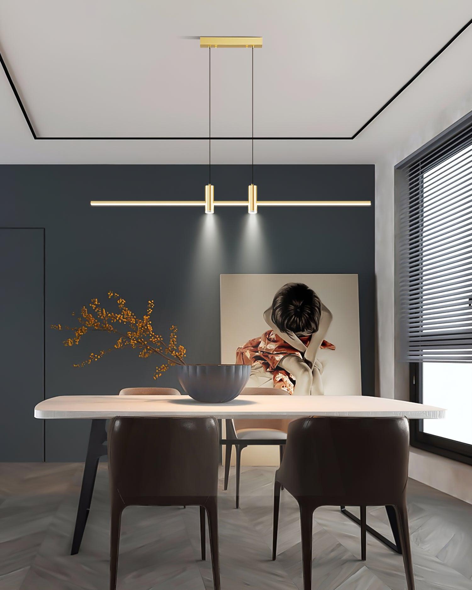 Lustra Pendelleuchte Gold Minimalistisch für Esszimmer-Letslighting